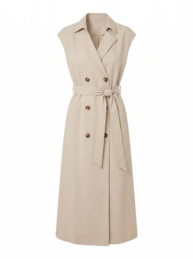 Elsa Sleeveless Trench Midi Dress