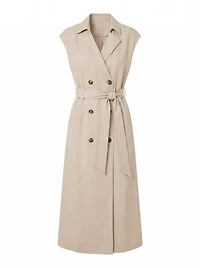 Elsa Sleeveless Trench Midi Dress