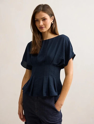 Wren Pleat Detail Top