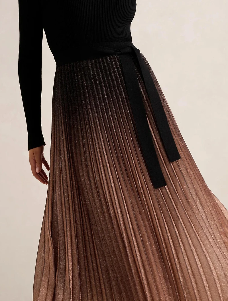 Celina Ombre Metallic Midi Dress