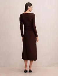 Mabel Long Sleeve Jersey Midi Dress