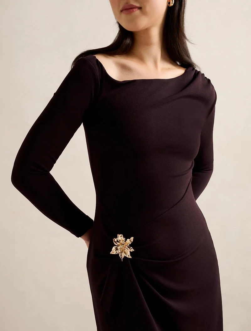 Maya Long Sleeve Ruffle Maxi