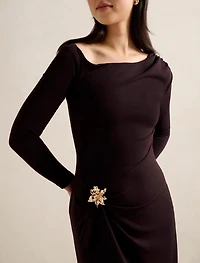 Maya Long Sleeve Ruffle Maxi