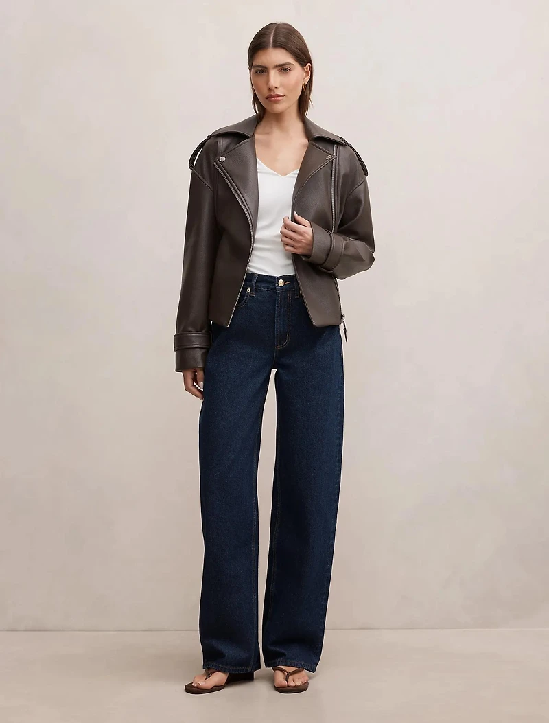 Brooklyn Belted Biker Jacket