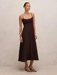 Ariella Woven Mix Midi Dress