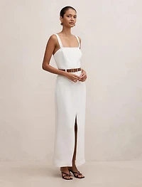 Sara Petite Tailored Column Midi