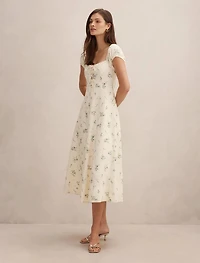 Sallie Tie Front Midi Dress