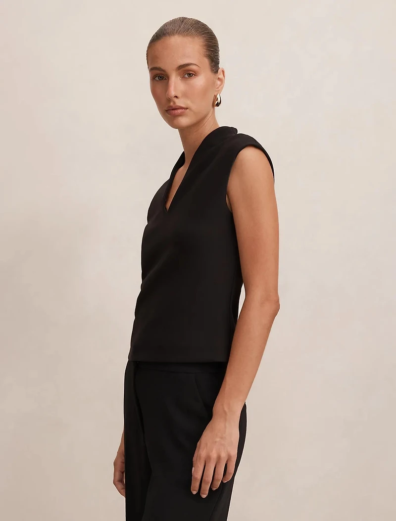 Monroe Crepe V-Neck Tank