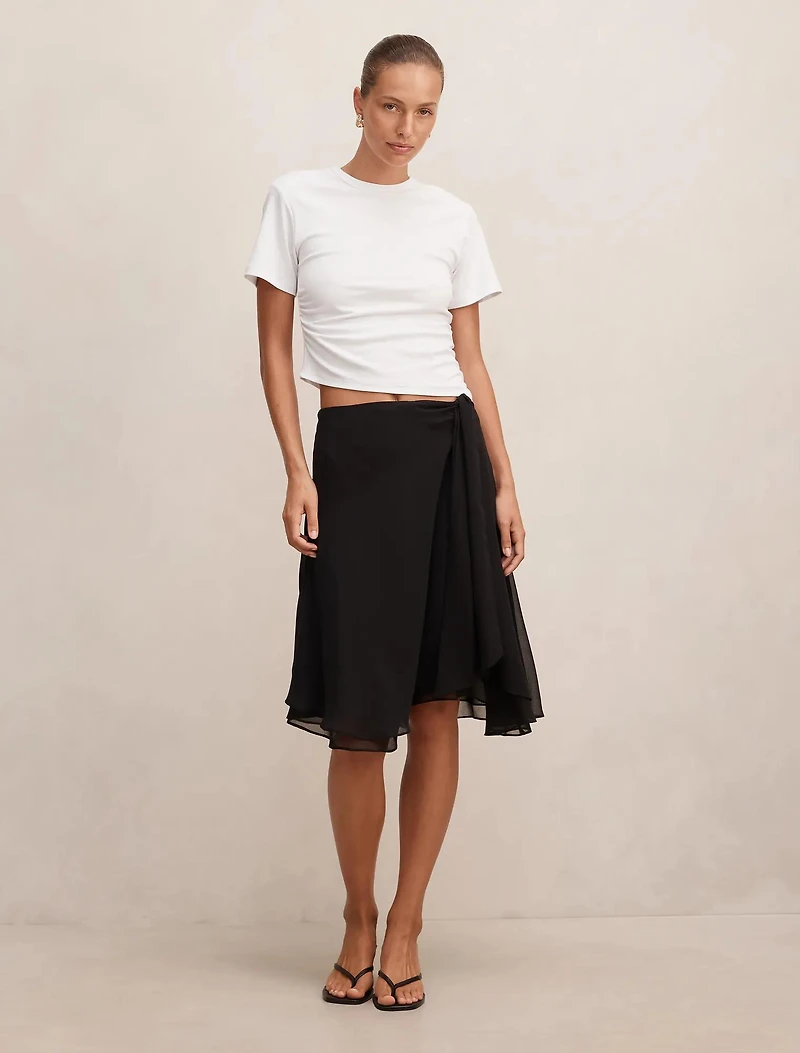 Rae Tie Midi Skirt