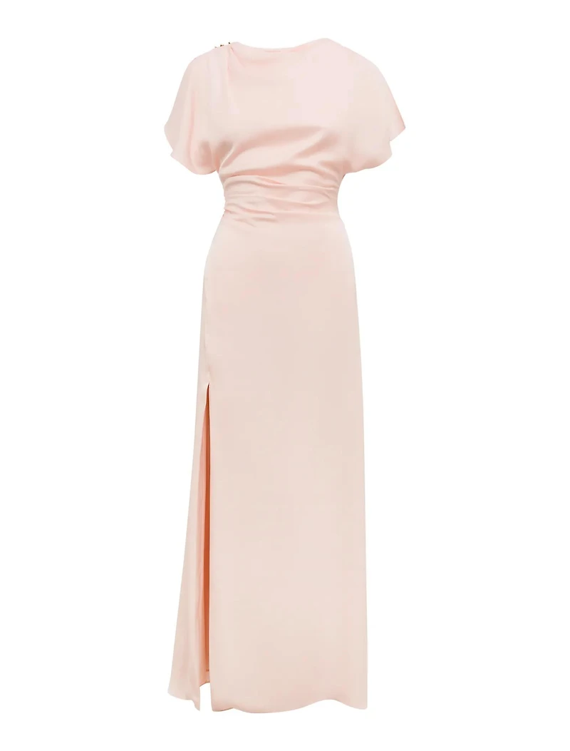 Genevieve Satin Drape Maxi Dress