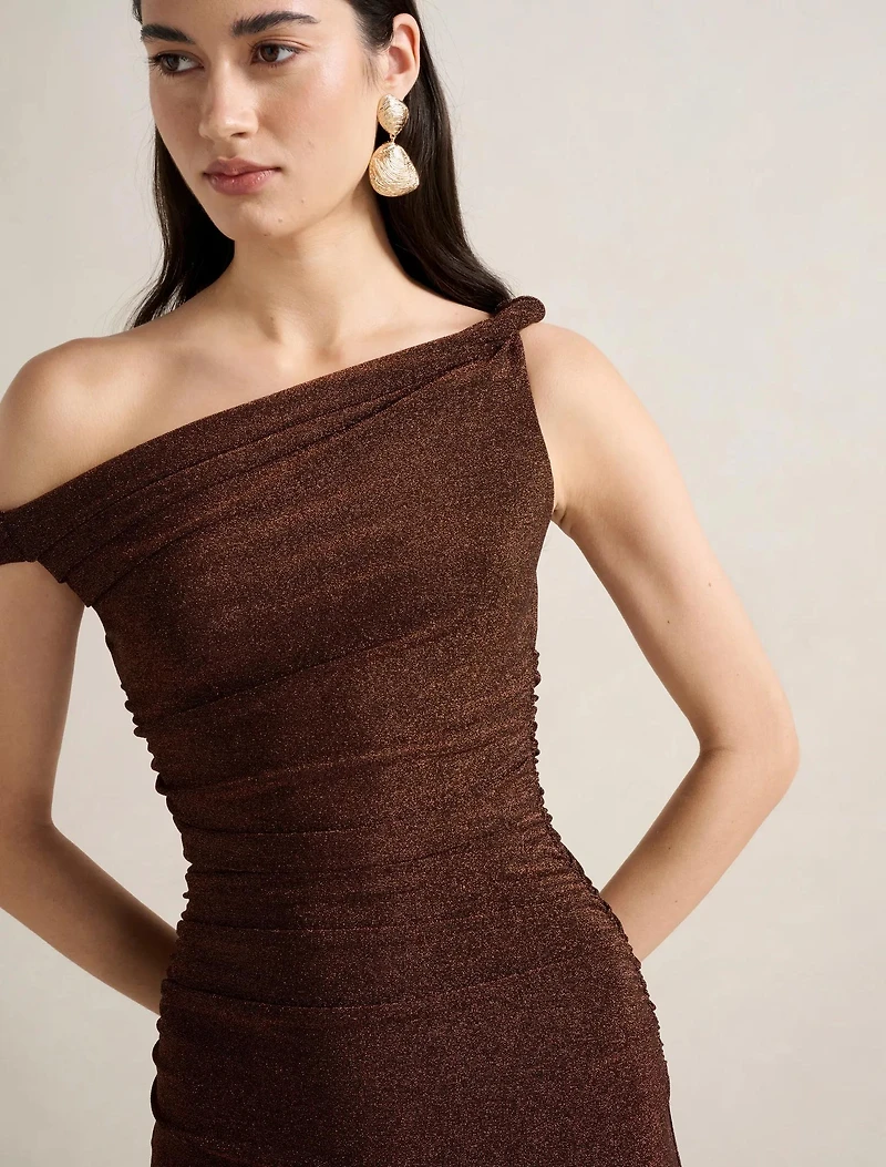 Vivian Asymmetric Twist Maxi Dress