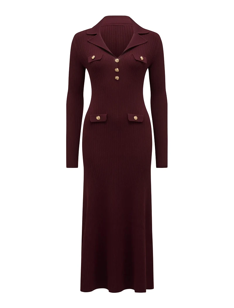 Alessandra Rib Knit Midi Dress