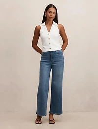 Tully Collared V Neck Top