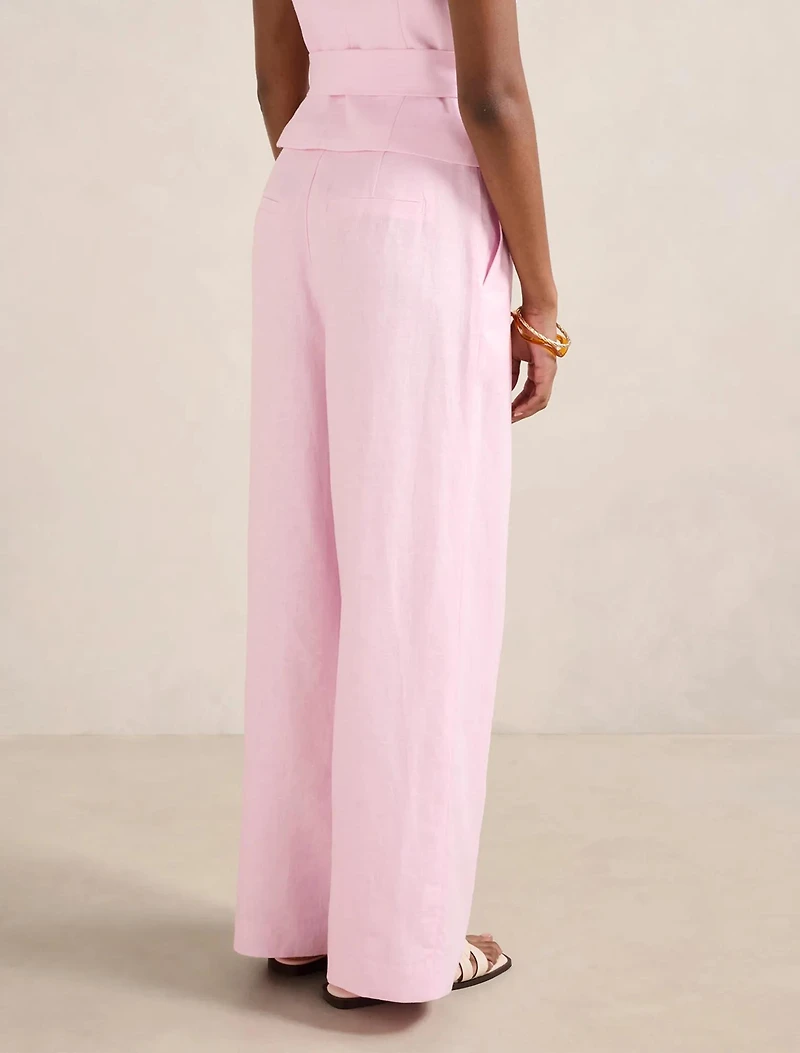 Posey Petite Linen Wide Leg Pant