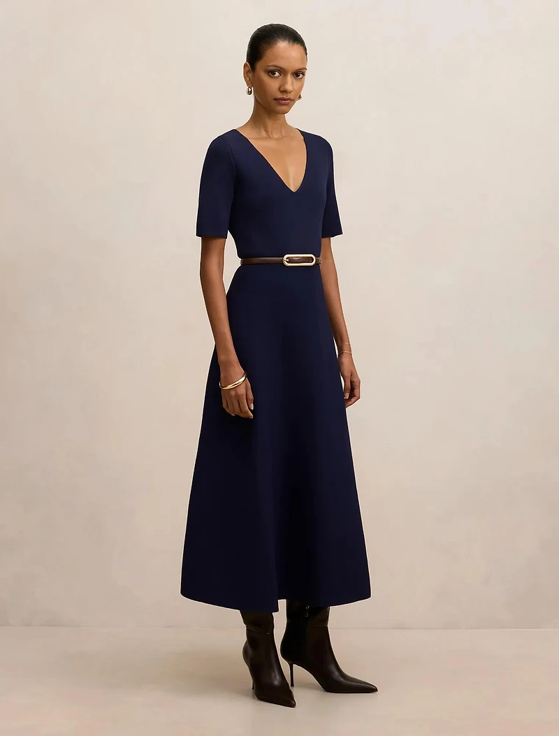 Celia Petite Short Sleeve Midi Dress