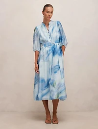 Lorena Button Front Midi