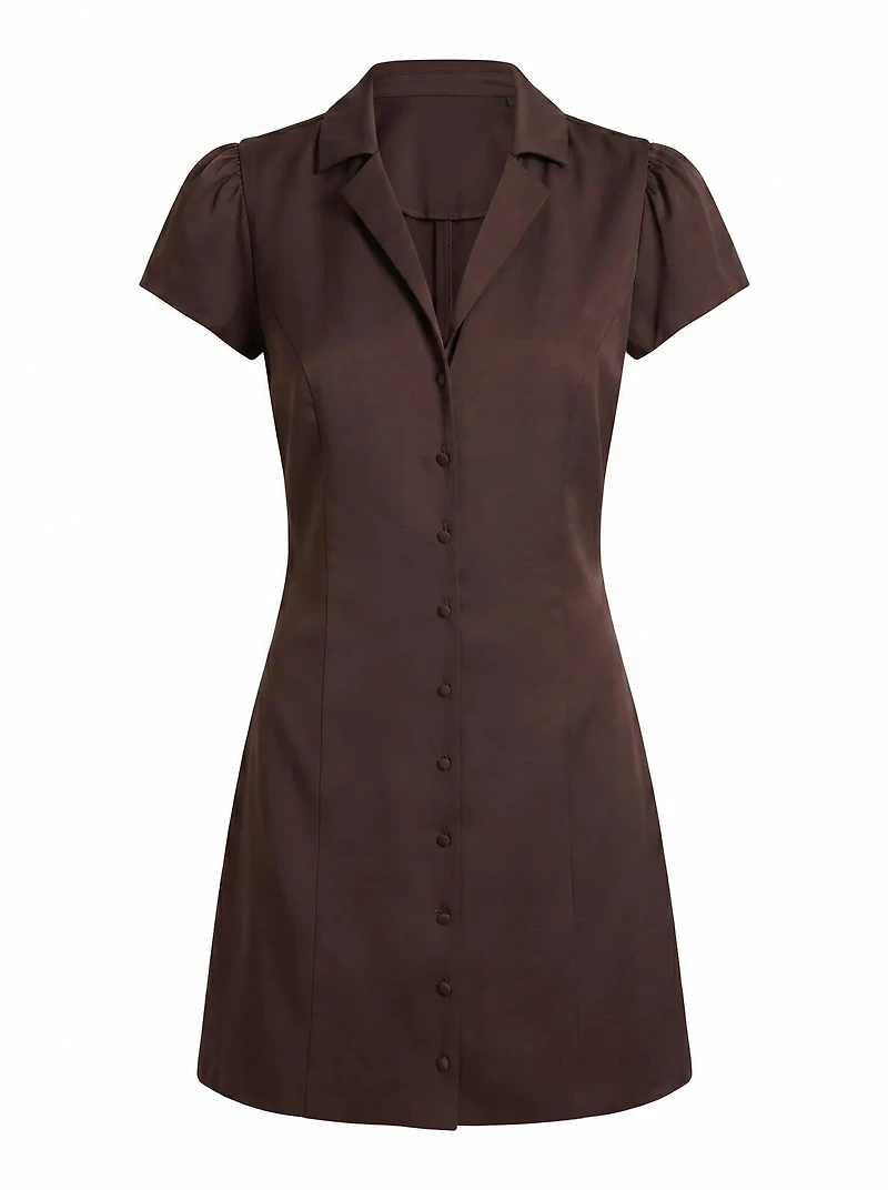 Blair Satin Collared Mini Dress