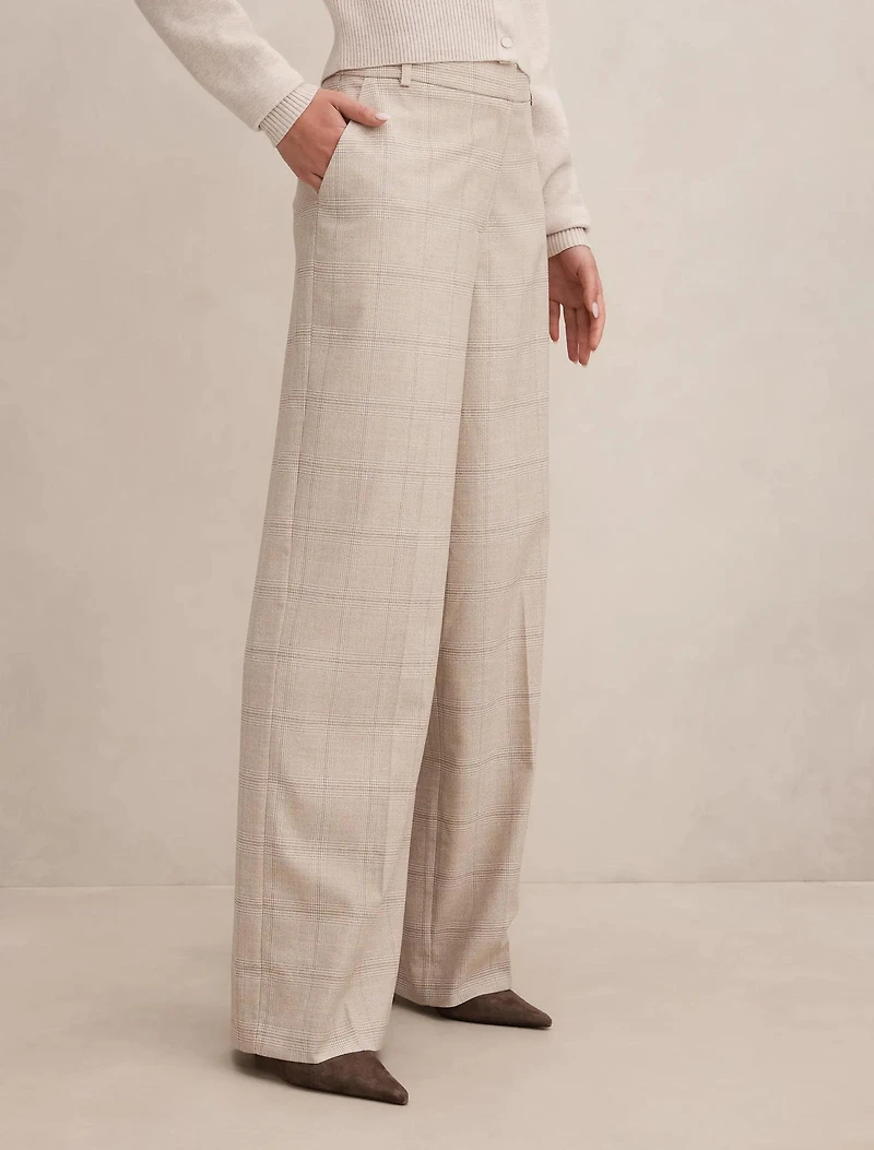 Lottie Check Wide Leg Pants