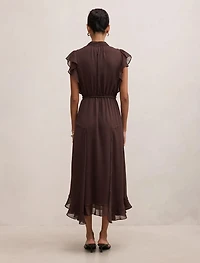 Maxwell Petite Flutter Sleeve Midi