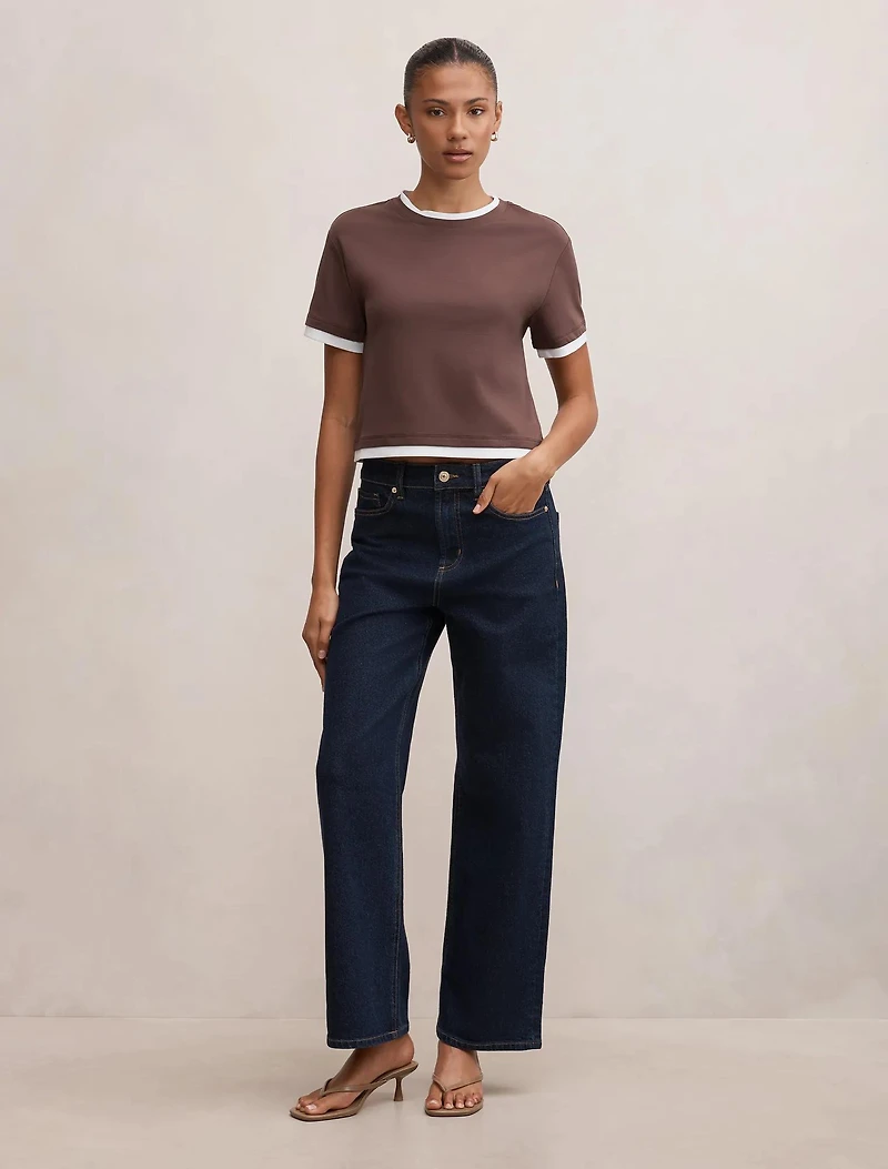 Charlie Contrast Layered Tee