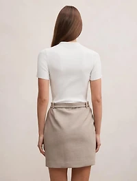 Maya Woven Mixed Mini Dress