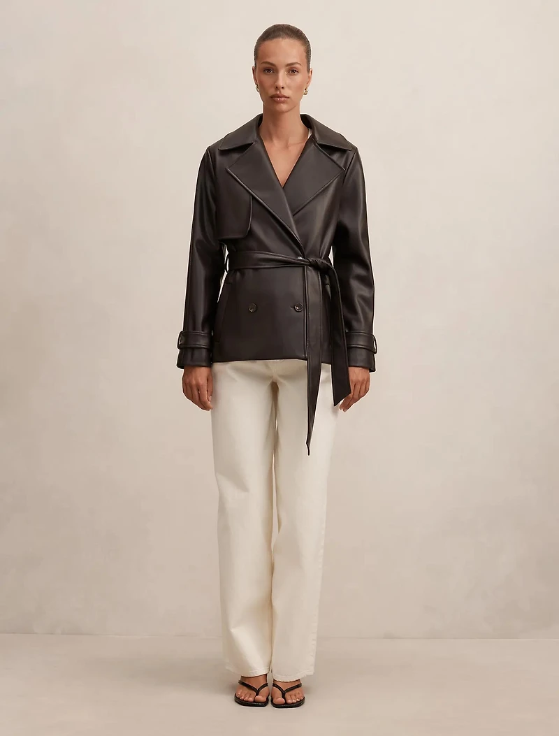 Payton Short PU Trench