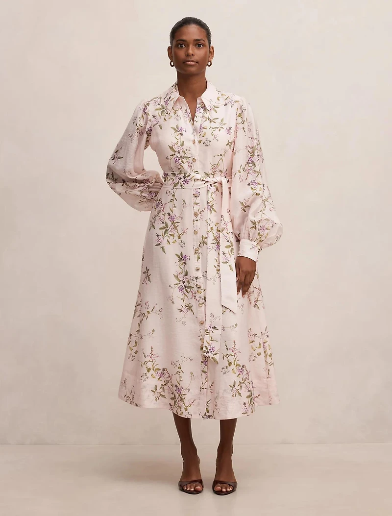 Hazel Petite Shirt Midi Dress