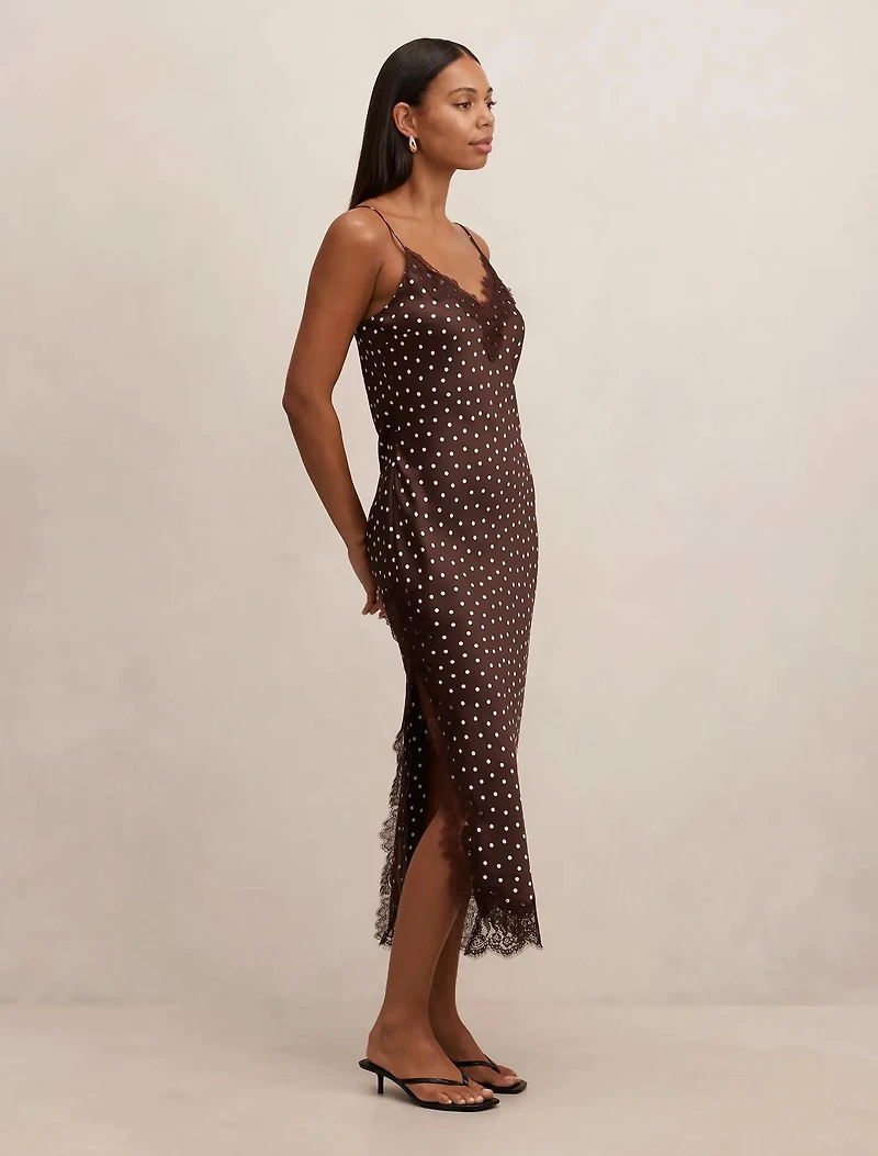 Jess Lace Trim Midi Dress