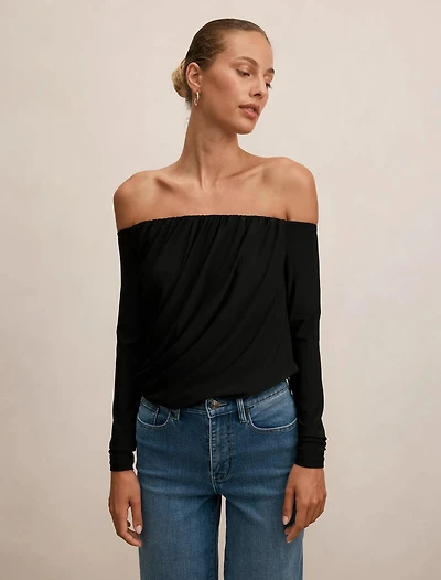 Dallas Draped Long Sleeve