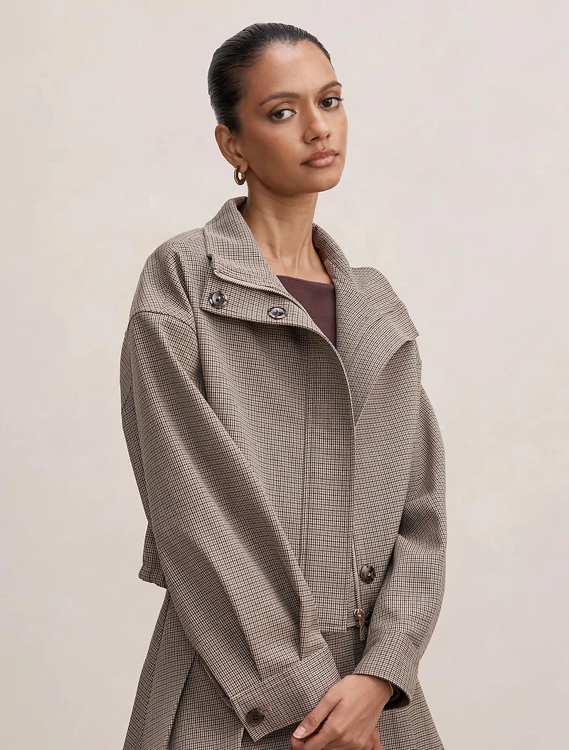 Hazel Petite Funnel Neck Jacket