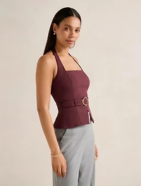 Ellisa Belted Hardware Top