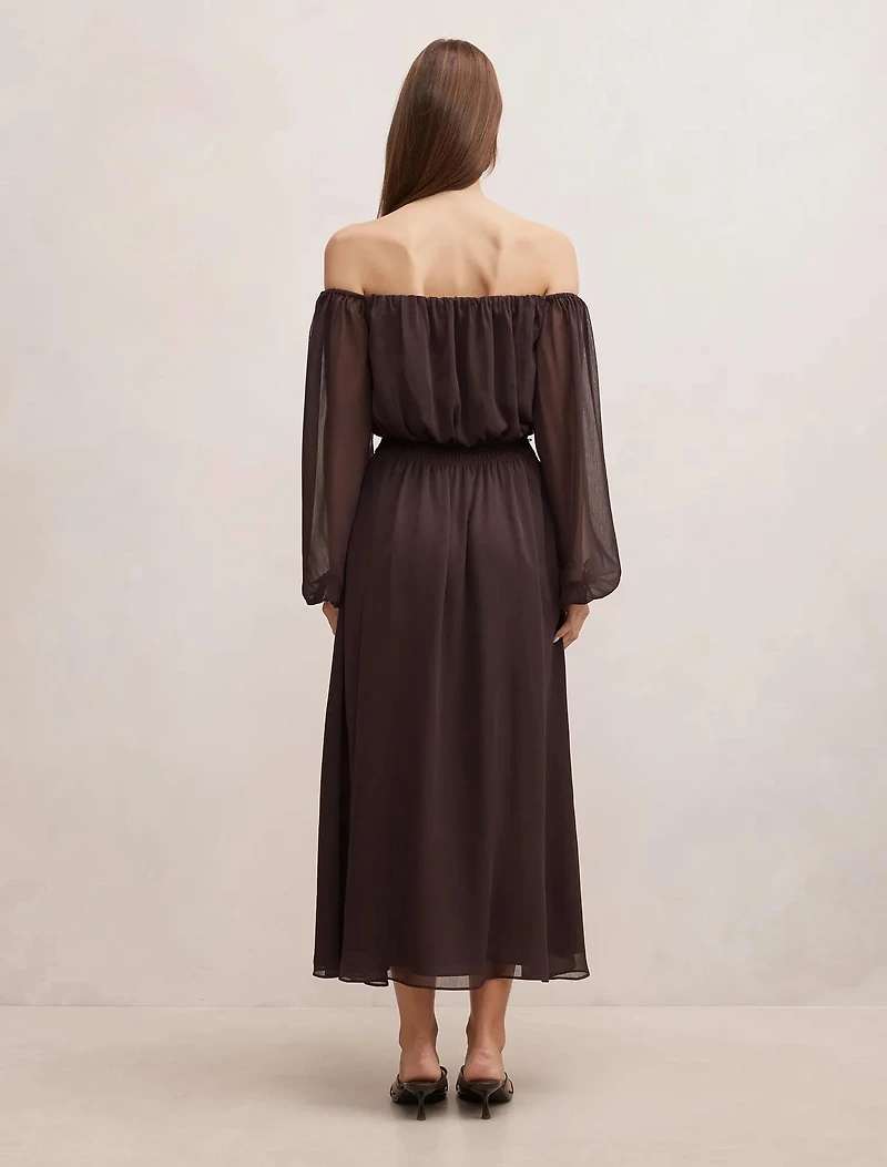 Elodie Off Shoulder Midi Dress