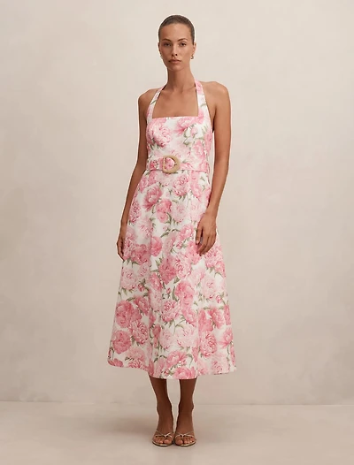 Blossom Halter Midi Dress