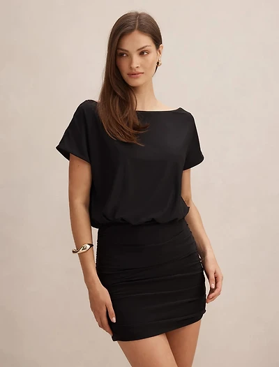 Kiara Tipped Draped Jersey Mini