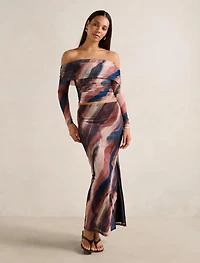 Mia Mesh Maxi Skirt