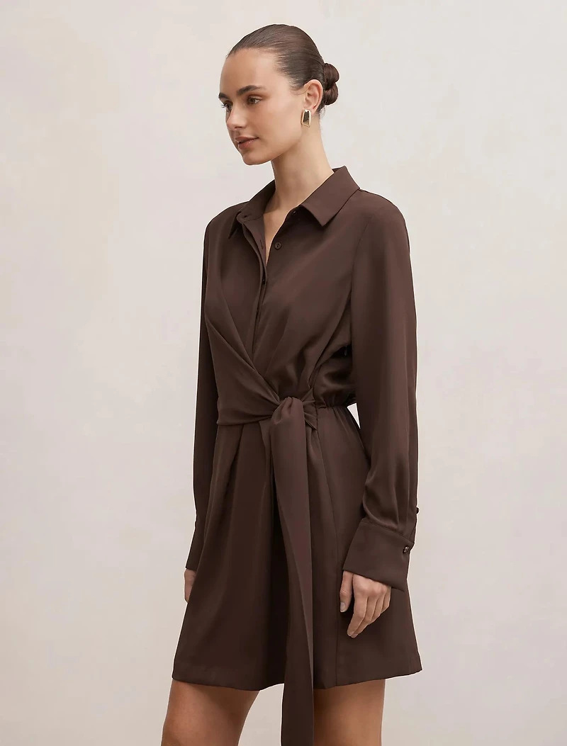 Isobel Tie Shirt Mini Dress