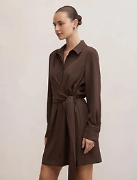 Isobel Tie Shirt Mini Dress