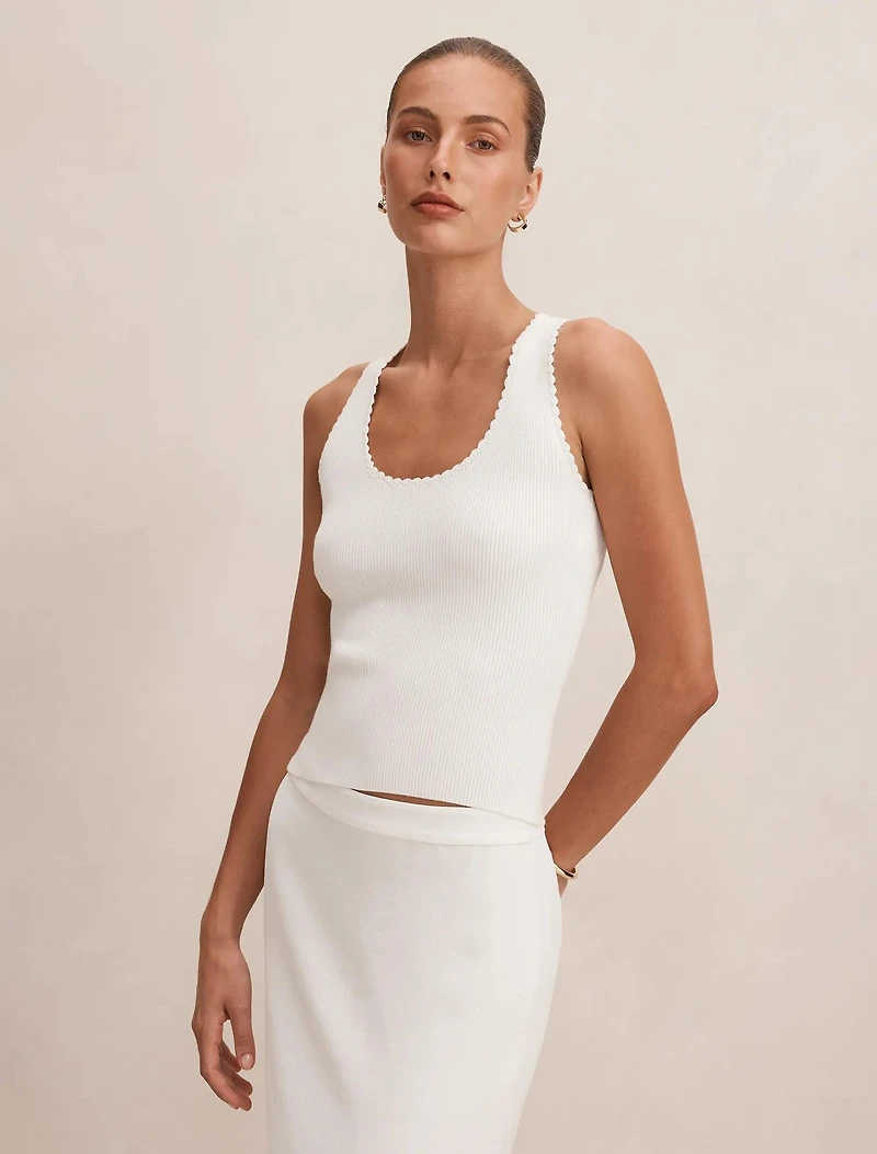 Bree Crochet Detail Knit Tank Top