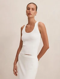 Bree Crochet Detail Knit Tank Top