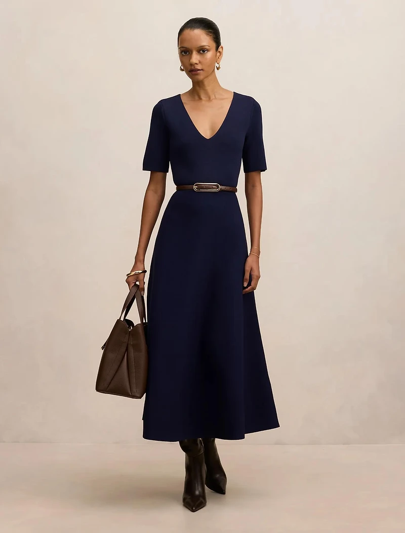 Celia Petite Short Sleeve Midi Dress