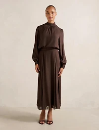 Preslee Godet Midi Skirt