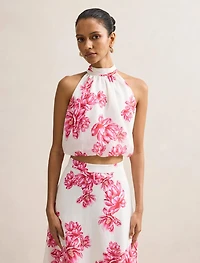 Maisie Petite Halter Tie Up Top