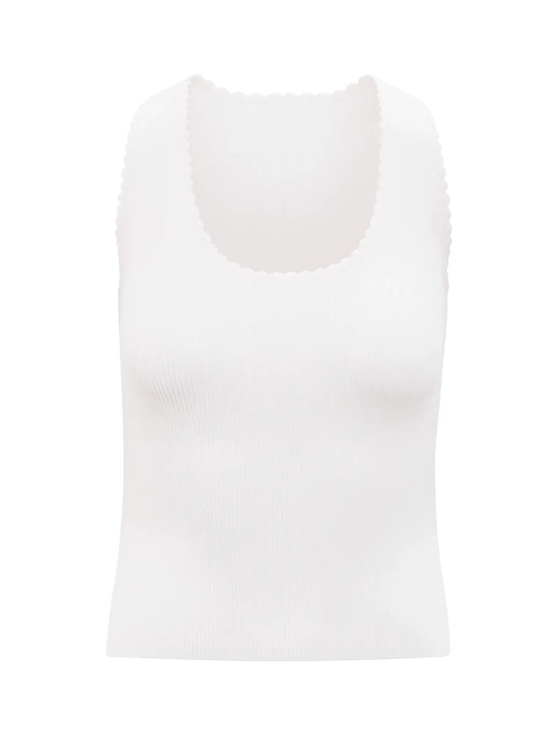 Bree Crochet Detail Knit Tank Top