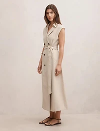 Elsa Sleeveless Trench Midi Dress