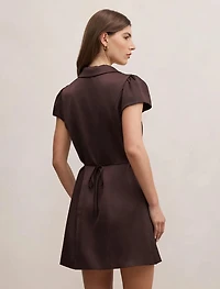 Blair Satin Collared Mini Dress