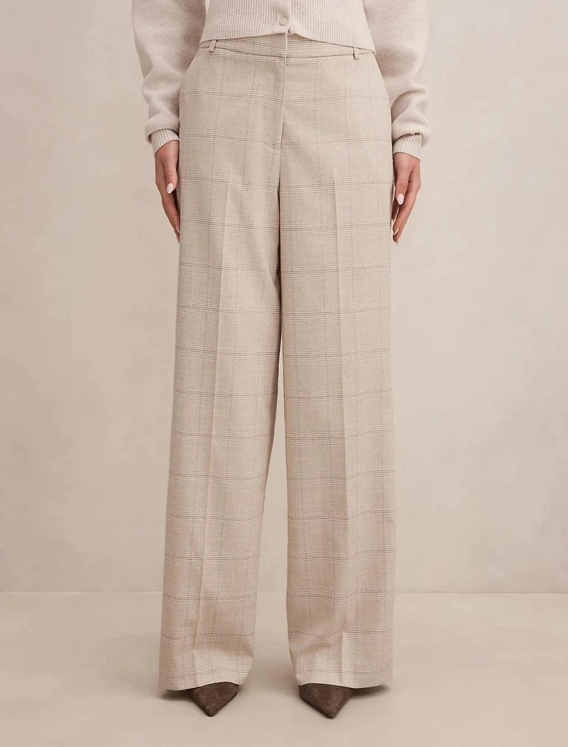 Lottie Check Wide Leg Pants