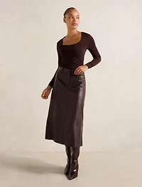 Jacqui Scoop Long Sleeve Top