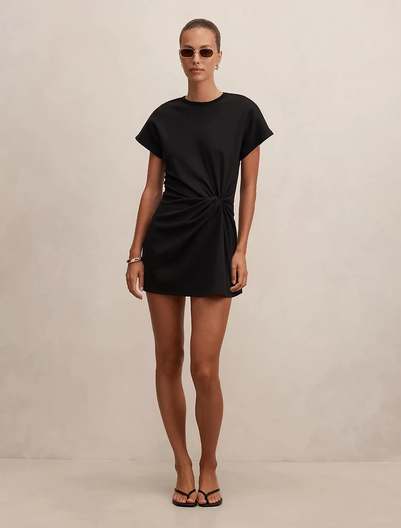 Rose T-Shirt Twist Mini Dress