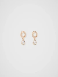 Celia Link Stone Drop Earring