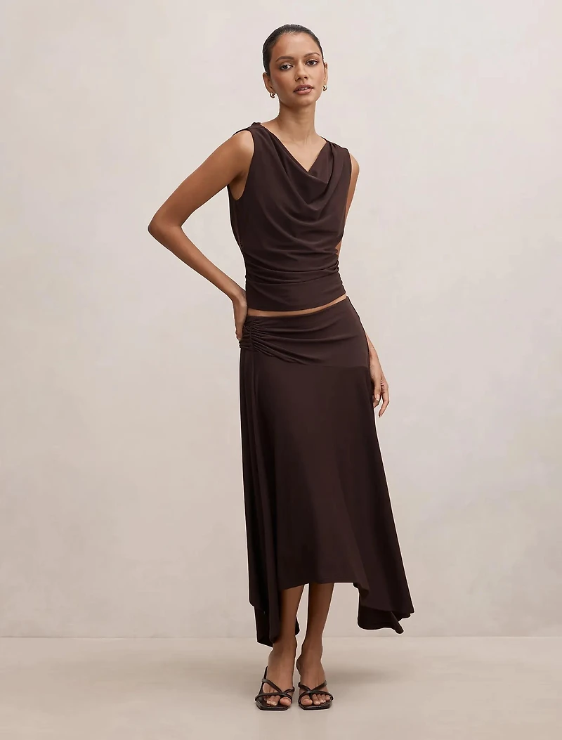 Ariel Petite Godet Hanky Hem Skirt